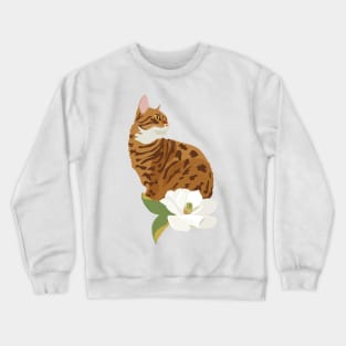 Bengal Cat Illustration Crewneck Sweatshirt